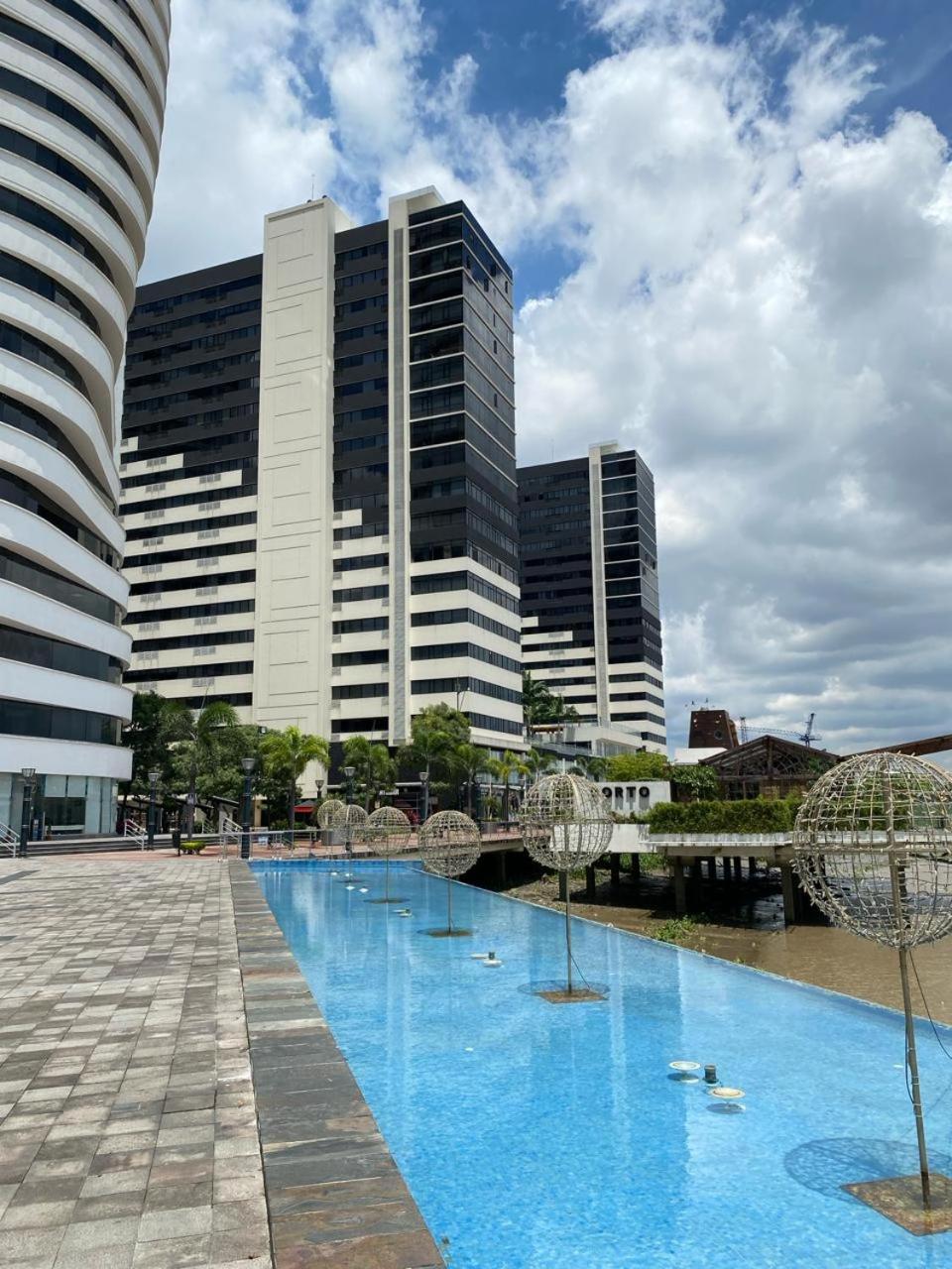 Puerto Santa Ana, Torres Bellini, 2 Dormitorios, Parqueo Guayaquil Ngoại thất bức ảnh