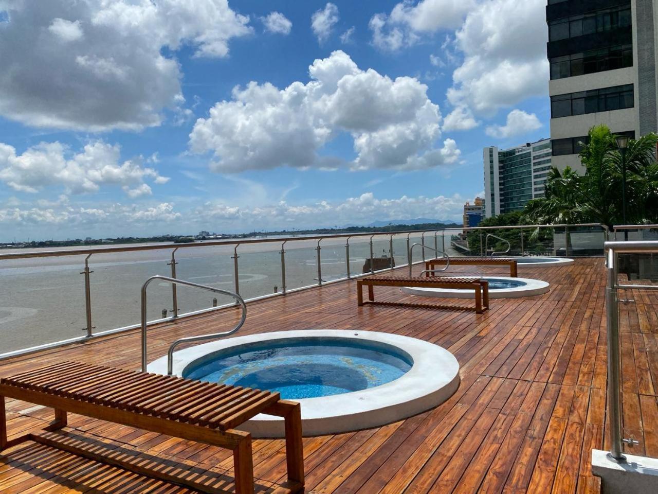 Puerto Santa Ana, Torres Bellini, 2 Dormitorios, Parqueo Guayaquil Ngoại thất bức ảnh